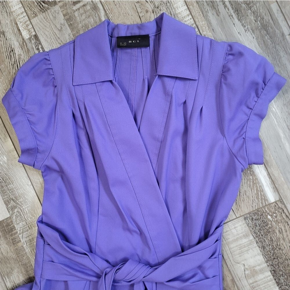 BGL Purple Wrap Dress Size 6 - Picture 4 of 9